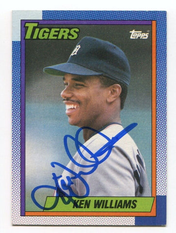 1990 Topps Ken Williams Signed Card MLB Baseball Autographed #327