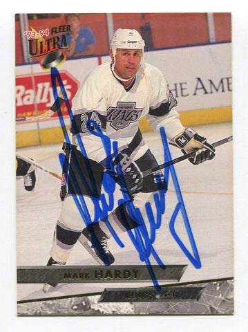 1994 Fleer Ultra Mark Hardy  Signed Card Hockey NHL Autograph AUTO #343