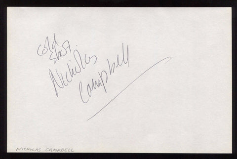 Nicholas Campbell Signed HUGE 8x5 Inch Page Autographed Signature