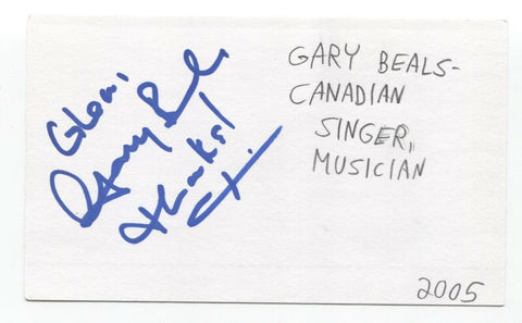 Gary Beals Signed 3x5 Index Card Autographed Signature