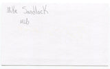 Mike Sandlock Signed 3x5 Index Card Autographed MLB Baseball Brooklyn Dodgers