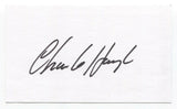 Charlie Hough Signed 3x5 Index Card Baseball Autographed Signature Texas Rangers