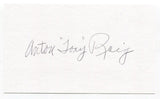 Tony Roig Signed 3x5 Index Card Autographed MLB Baseball Washington Senators