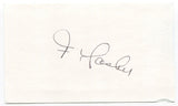 Fred Lasher Signed 3x5 Index Card Autographed MLB Baseball 1968 Detroit Tigers