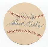 Chuck Stobbs Signed Paper Baseball Autographed Signature Washington Senators