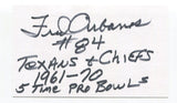 Fred Arbanas Signed 3x5 Index Card Autographed NFL Football Kansas City Chiefs