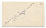 Tony Kaufmann Signed 3x5 Index Card Autographed Baseball 1931 St Louis Cardinals