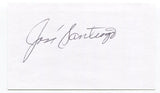 Joe Santiago Signed 3x5 Index Card Autographed MLB Baseball Boston Red Sox