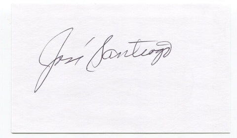 Joe Santiago Signed 3x5 Index Card Autographed MLB Baseball Boston Red Sox