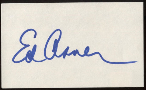 Ed Asner Signed Index Card Signature Autographed AUTO 