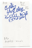 The Black Halos - Billy Hopeless Signed 3x5 Index Card Autographed Signature