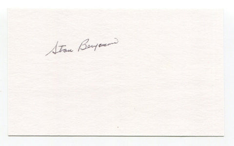 Stan Benjamin Signed Index Card Autographed Baseball MLB Boston Red Sox