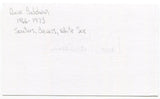 Dave Baldwin Signed 3x5 Index Card Autographed Washington Senators Debut 1966
