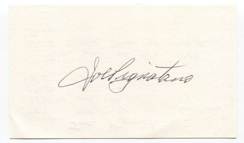 Joe Pignatano Signed 3x5 Index Card Autographed MLB Baseball Brooklyn Dodgers