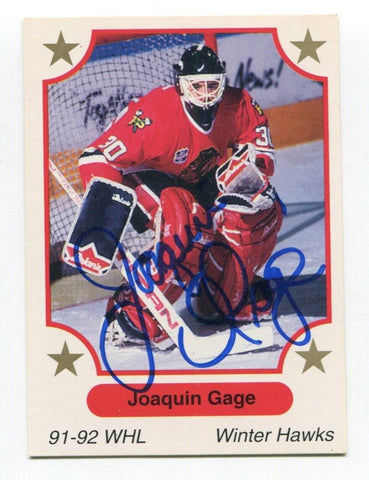 1991 7th Inning Sketch Joaquin Gage Signed Card Hockey NHL Autograph AUTO #46