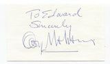 George Maharis Signed 3x5 Index Card Autographed Signature Actor