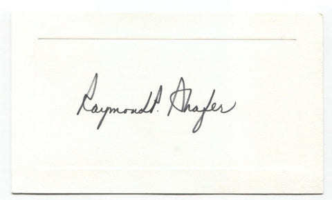 Raymond P. Shafer Signed Card Autographed Signature Pennsylvania Governor