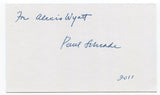 Paul Schrade Signed 3x5 Index Card Autograph RFK Assassination Related