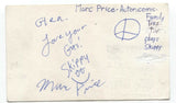 Marc Price Signed 3x5 Index Card Autograph Signature Actor Skippy Family Ties