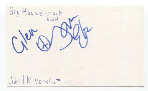 Big House Jan Ek Signed 3x5 Index Card Autographed Signature
