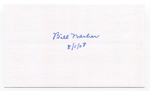 Bill Werber Signed 3x5 Index Card Autograph Baseball MLB New York Yankees