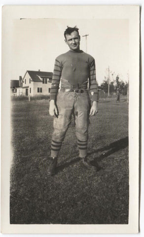 1924 Ed Moe Augustana College Football Type 1 Original Snapshot Photo