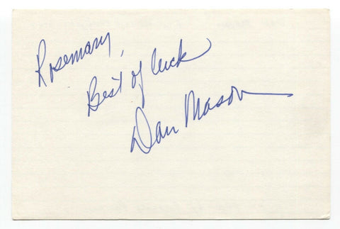 Dan Mason Signed 4x6 Index Card Autographed Signature Star Trek TNG