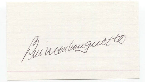 Bill Monbouquette Signed 3x5 Index Card Baseball Autographed Signature
