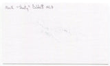 Mack "Shooty" Babbitt Signed 3x5 Index Card Autographed Oakland Athletics MLB