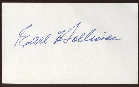 Earl Holliman Signed Index Card Signature Vintage Autographed AUTO 