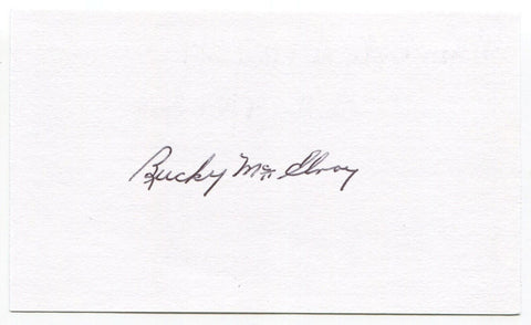 Bucky McElroy Signed 3x5 Index Card Autographed Football Southern Miss Chicago