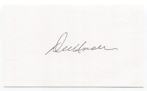 Del Unser Signed 3x5 Index Card Autograph MLB Washington Senators World Series