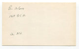 William "Bill" McCorry Signed Index Card Autographed Baseball  World Series