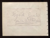 Allyn Joslyn and Jane Withers Signed Vintage Album Page Autographed