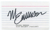 Michael Emerson Signed 3x5 Index Card Autographed Signature Actor Lost