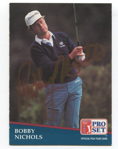 1991 Pro Set PGA Tour Golf Bobby Nichols Signed Card Autographed #238