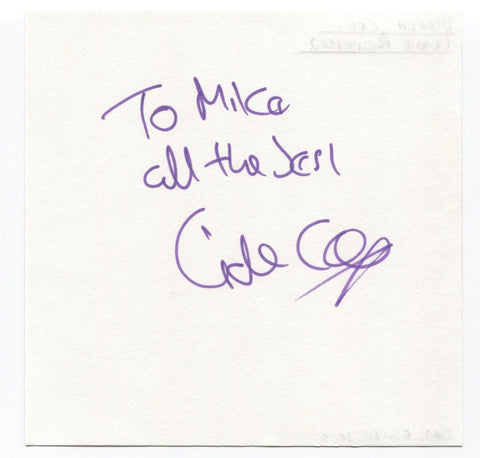 Gideon Coe Signed Album Page Autographed Signature "To Mike" Actor