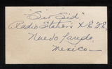 "Sir Sid" Signed Card from 1932  Autographed Music Nuevo Laredo, Mexico