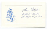 Leon Robert Signed Card Autograph Baseball MLB Roger Harris Collection