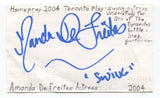 Amanda DeFreitas Signed 3x5 Index Card Autographed Actress Mirror Mirror