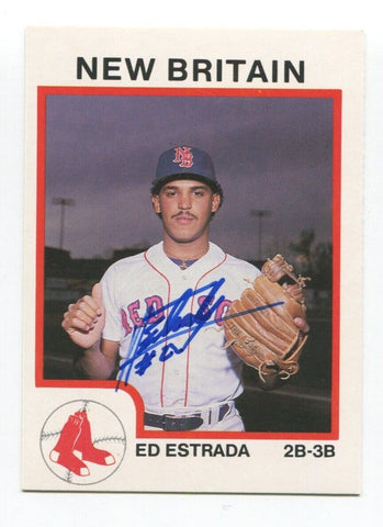 1987 ProCards Ed Estrada Signed Card Baseball MLB Autographed AUTO #787