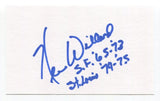 Ken Willard Signed 3x5 Index Card Autograph Football NFL San Francisco 49ers