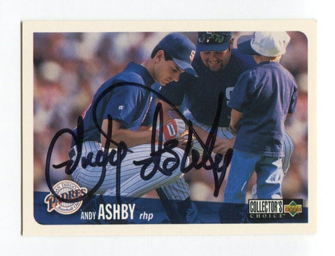 1996 Upper Deck CC Andy Ashby Signed Card Baseball MLB Autograph AUTO #698
