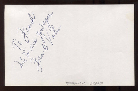 Frank Vohs Signed HUGE 8x5 Inch Page Autographed Photograph Vintage Signature