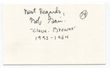 Bob Gain Signed 3x5 Index Card Autographed NFL Football Cleveland Browns