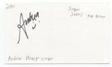 Sugar Jones Andrea Henry Signed 3x5 Index Card Autographed Signature