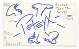 Rocket From The Crypt - Pete Reichert - Petey X Signed 3x5 Index Card Autograph