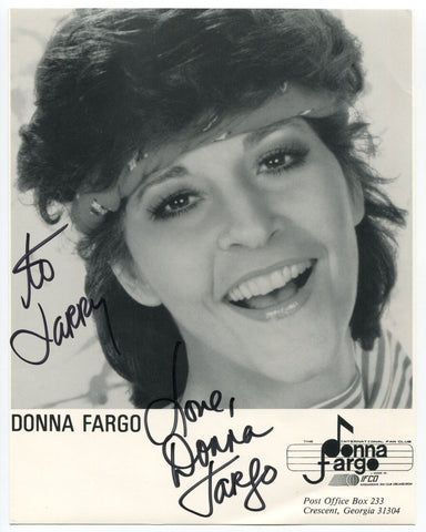 Donna Fargo Signed 8x10 Photo Autographed Country Music Singer