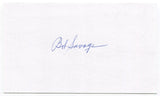 Bob Savage Signed 3x5 Index Card Baseball Autographed Signature Philadelphia 