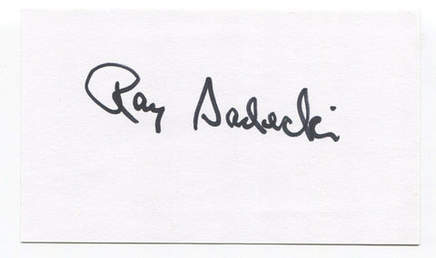 Ray Sadecki Signed 3x5 Index Card Autographed Baseball 1964 St Louis Cardinals